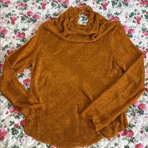 Zara Yellow Cowl Neck Top